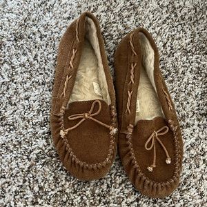 Fluffy loafer slippers